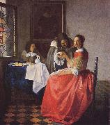 Johannes Vermeer The Girl with a Wine Glass, oil painting reproduction